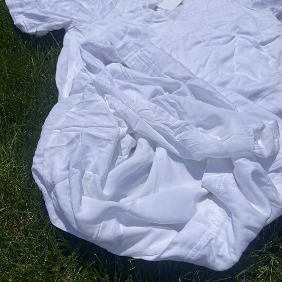 Splendid Womens Tawni Mini Shift Dress White Chambray Pockets Boho NWT $158 XS - Picture 7 of 9